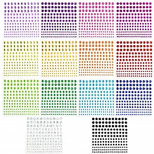 Самоклеящиеся блестящие кристаллы FEMBW, блестящие бриллианты для рукоделия (14 цветов) - Фото 1