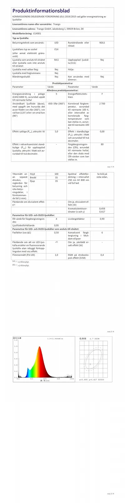 Настільна лампа Trango 2017-21C-L LED сенсорна з бежевим скляним абажуром E14 5 Вт 2700 К Бежевий, фото №15