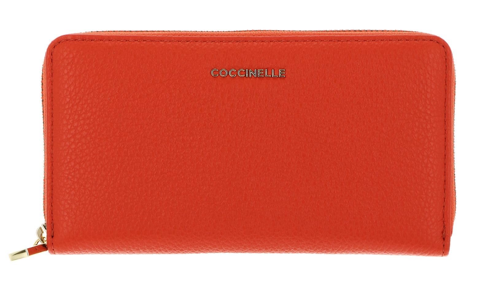 Кошелек Coccinelle Metallic Soft из кожи Grained Leather Gazpacho, gazpacho, фото №3