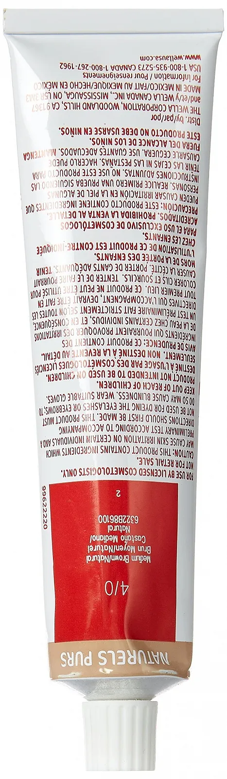 Фарба для волосся Wella Touch 4/0 Cередньо-каштановий/Натуральний, 2 унції, фото №4 Фарба для волосся Wella Touch 4/0 Cередньо-каштановий/Натуральний, 2 унції, фото №4