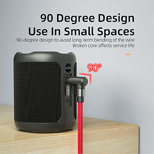 Аудіокабель ESSAGER розтягувач джек 3.5мм папа-папапа 90 град 1.5 м ПС synthetic.ua - Фото 1