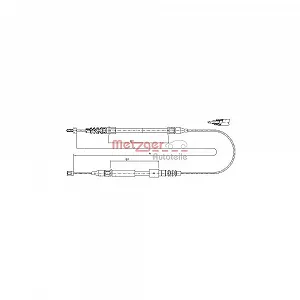 Трос стоянкового гальма METZGER 11.5762 для OPEL задній лівий - Фото 1