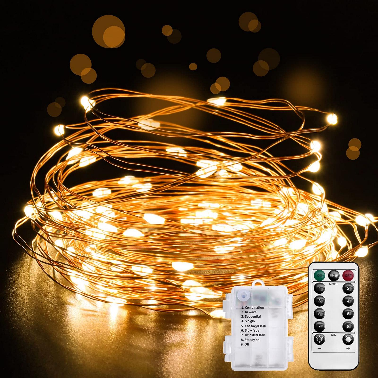 Гірлянда Aogled Fairy Lights 5 м, 50 LED, теплий білий, фото №1