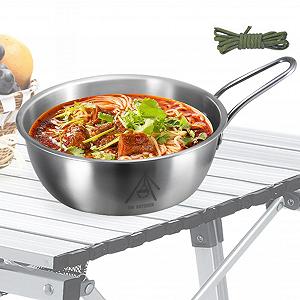 Миска Металева Велика з нержавіючої сталі з ручкою - Фото 1