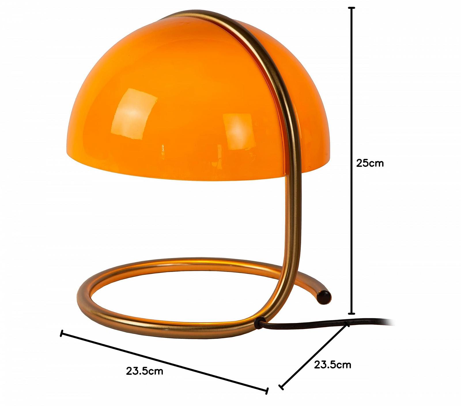 Настільна лампа LUCIDE Cato Діаметр 23.5 см 1 x E27 Помаранчевий, фото №9