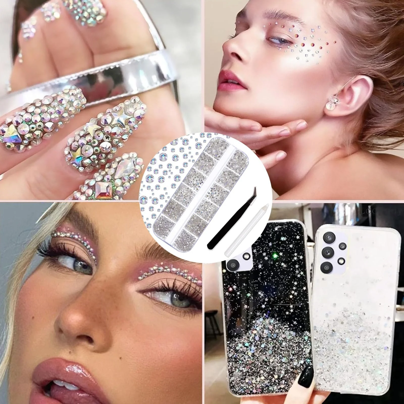 Перлини для нігтів 4 коробки Плоскі Стрази Бісер Аксесуари для дизайну нігтів, фото №6 Перлини для нігтів 4 коробки Плоскі Стрази Бісер Аксесуари для дизайну нігтів, фото №6