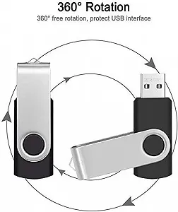USB флеш-накопичувач FEBNISCTE Rotate 32 ГБ USB 2.0 10 шт. Чорний synthetic.ua - Фото 1