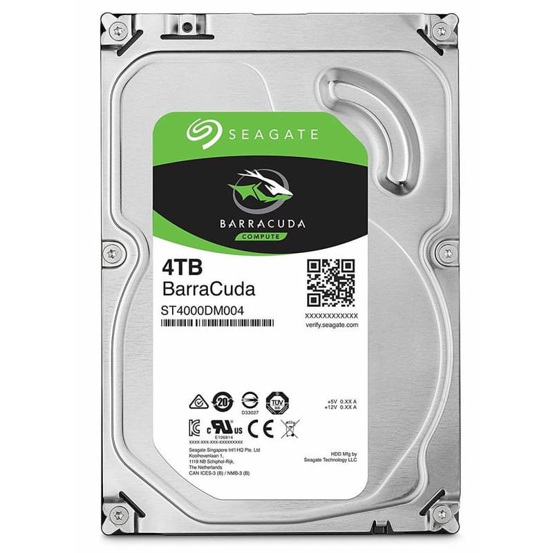 Жесткий диск Seagate BarraCuda 4ТБ 5400об/м 190 МБ/с 3.5" SATA III (ST4000DM004), фото №1