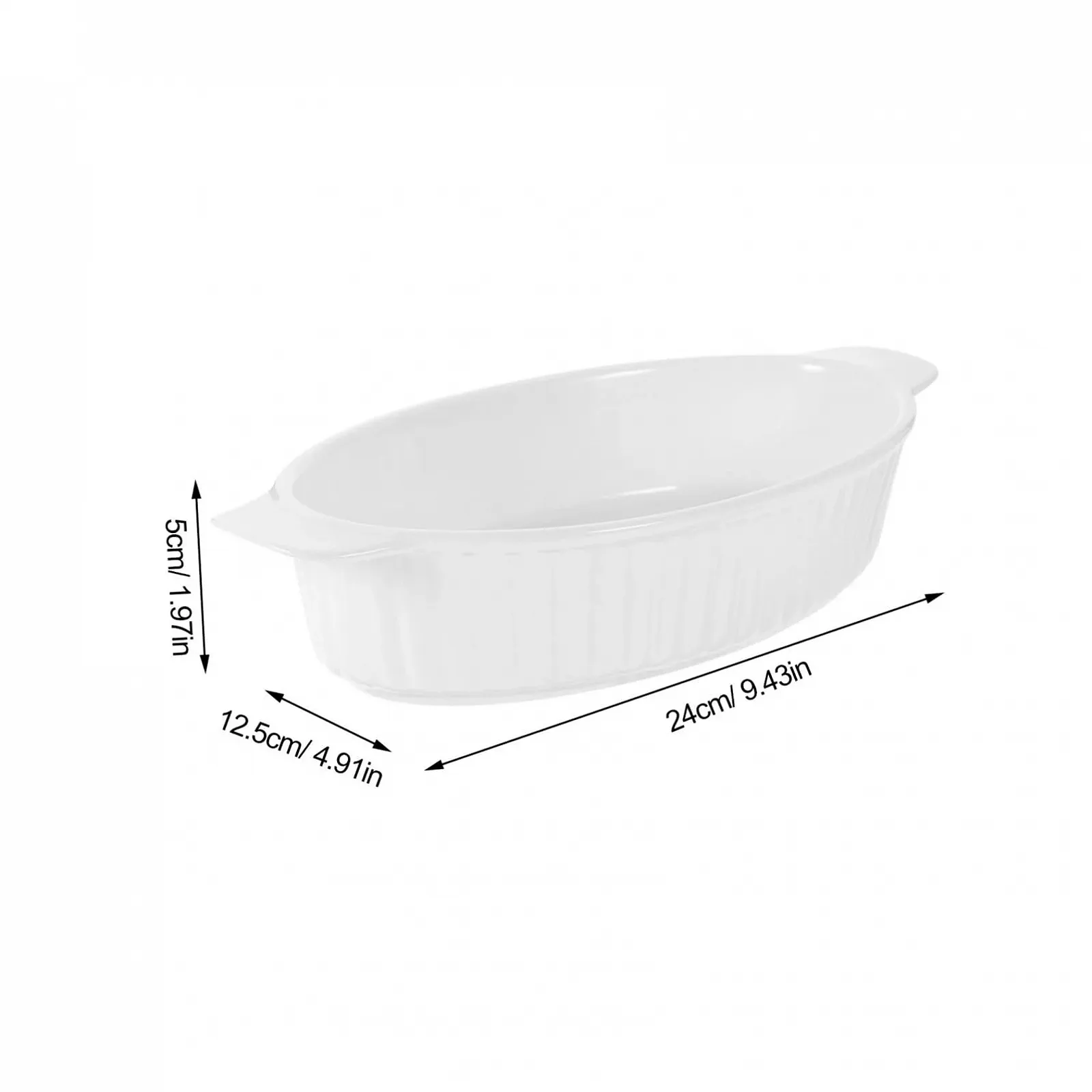 Форма для запекания Toyvian керамическая с двойными ручками термостойкая антискользящая, фото №2