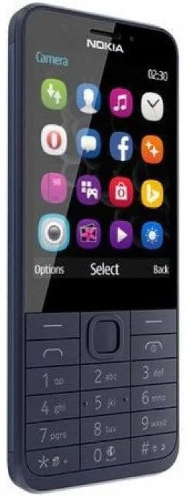 елефон 2.8" Nokia 230 / 16Mb / 2G / 2-SIM / Bluetooth 3.0 / FM / SD-слот / Камера 2Мп / 1200мАг / Ліхтарик / Селфі-камера 2Мп / S30+ / Англійська клавіатура / Темно-синій (A00026938), фото №3