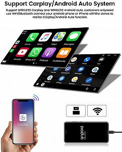 Автомагнітола Hikity / 7" / Сенсорна / Apple CarPlay / Android Auto / Bluetooth / USB / AUX / TF slot / 1DIN synthetic.ua - Фото 1