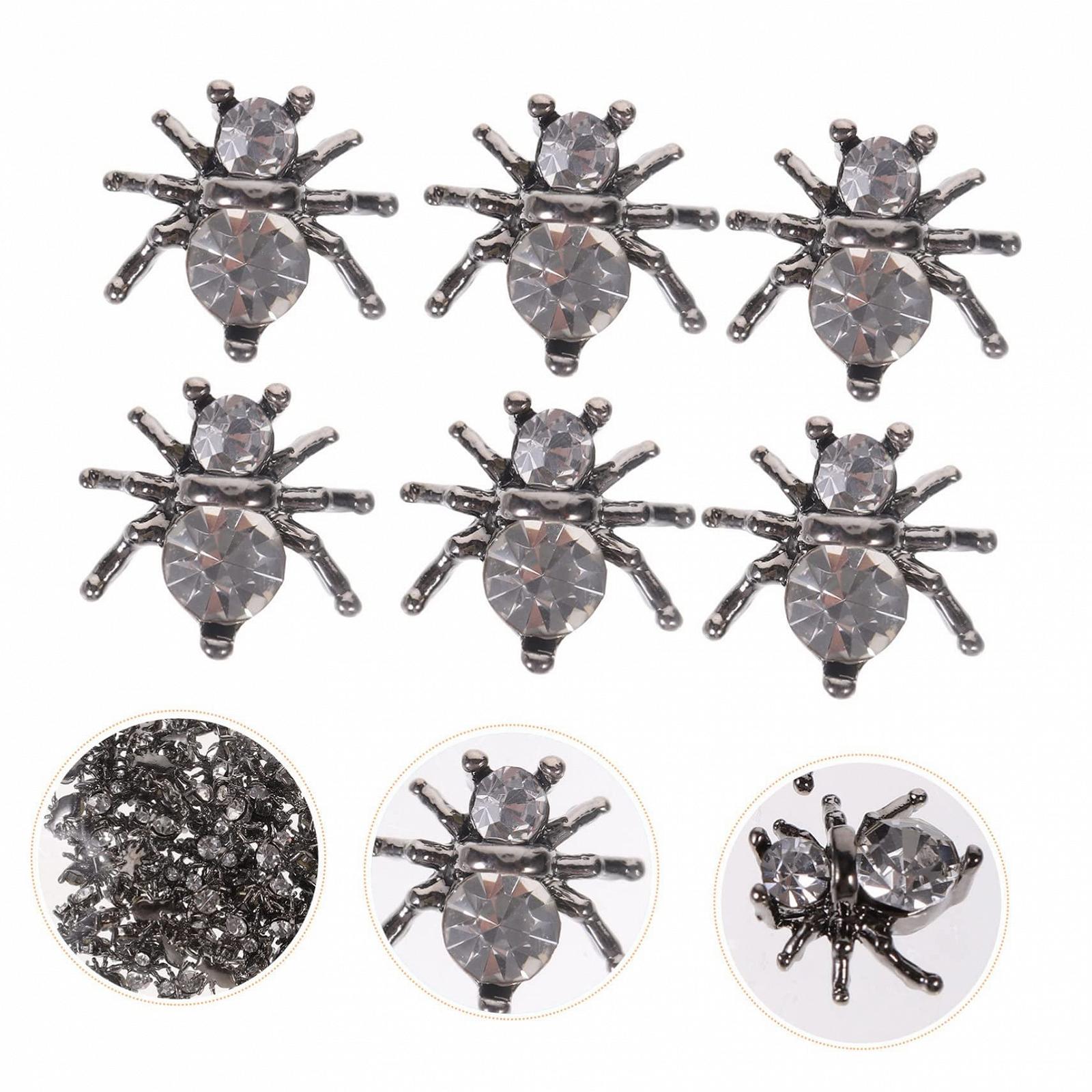 Стрази для нігтів Павук 100 шт. Кристал, фото №7