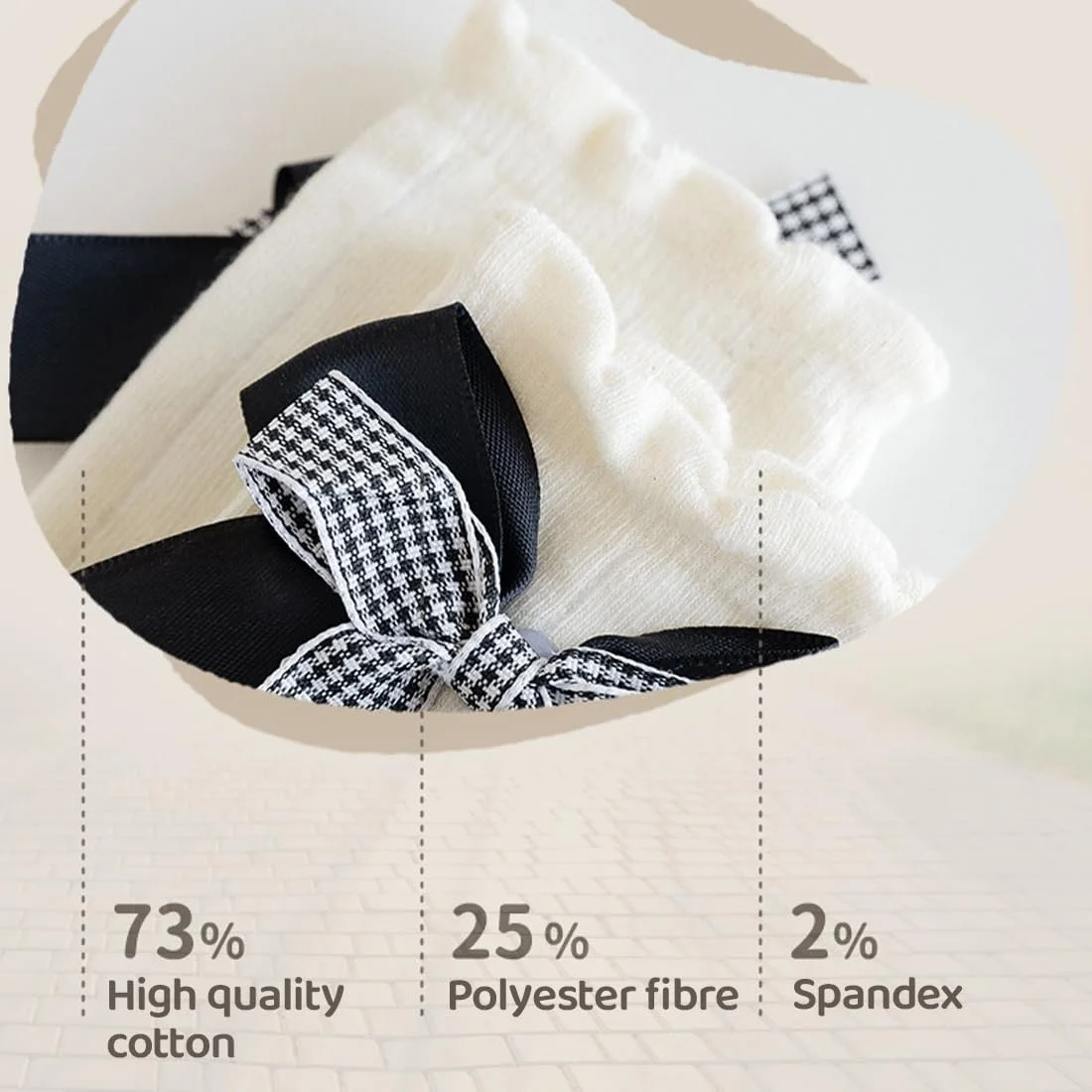 Гольфы 3 пары Cotton с бантами для девочек EU 36-39, фото №3