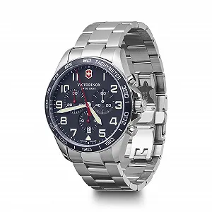 Часы Victorinox Fieldforce Classic Chrono 42 мм, Швейцарские, Аналоговые Кварцевые, Водонепроницаемые до 100 м, Сапфировое стекло, Кожаный ремешок synthetic.ua - Фото 1