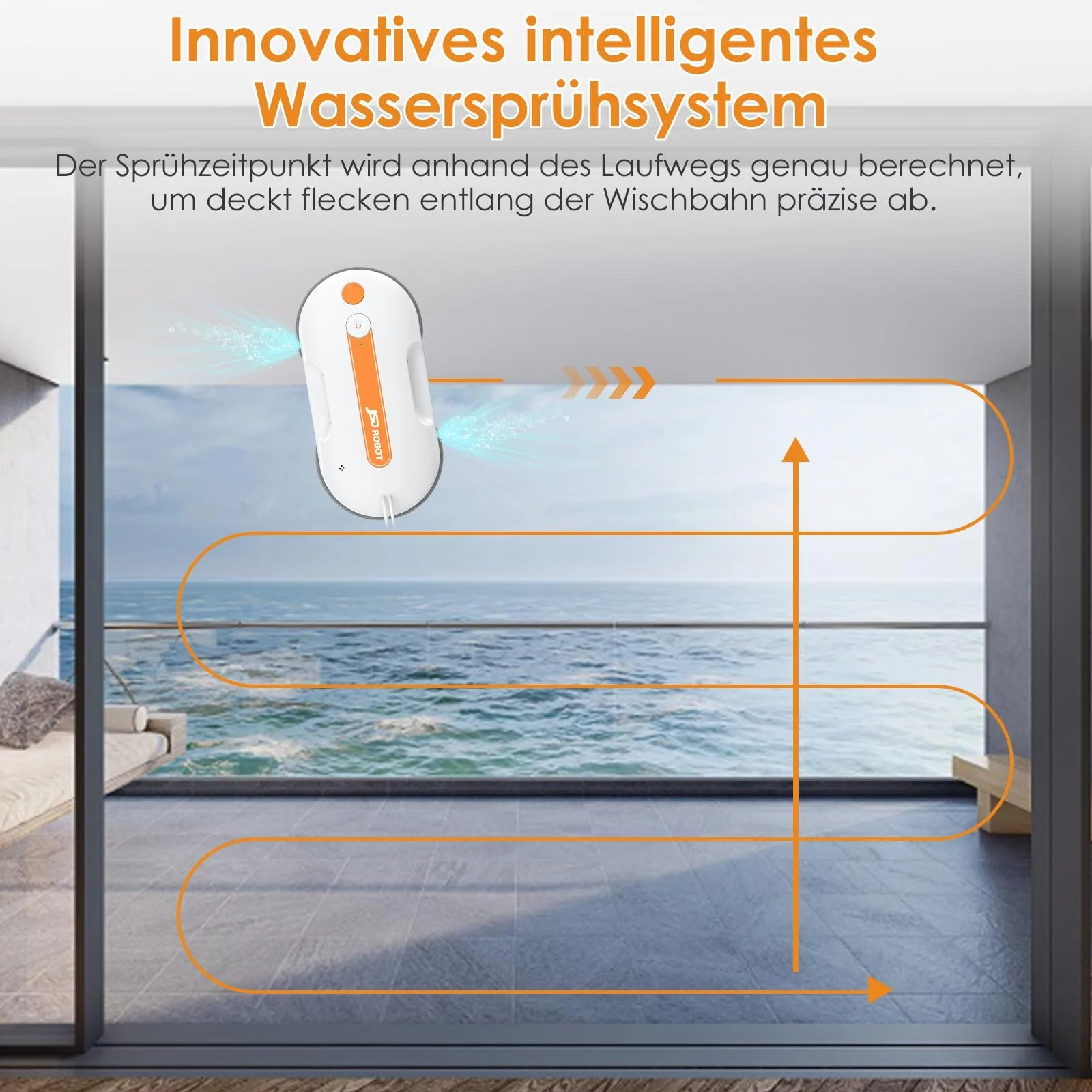 Робот для миття вікон JSDROBOT Lite, 5300Pa, функція протирання під тиском, подвійний диск для очищення водою з високим покриттям, виявлення країв, інтелектуальний план шляху, фото №4 Робот для миття вікон JSDROBOT Lite, 5300Pa, функція протирання під тиском, подвійний диск для очищення водою з високим покриттям, виявлення країв, інтелектуальний план шляху, фото №4