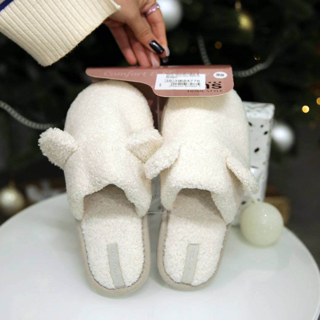 Домашні тапочки Teddi Twins Slippers 584776 Білі 36-37, фото №1