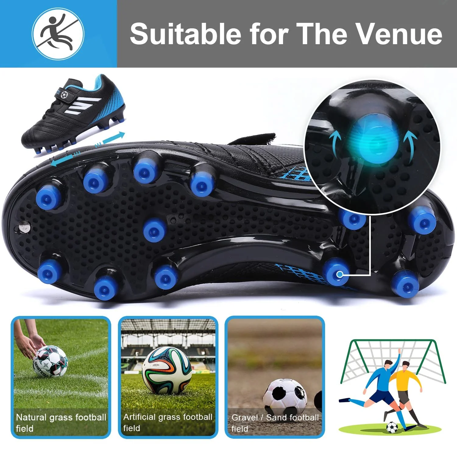 Футбольні бутси Дитячі FG / AG Унісекс, фото №5