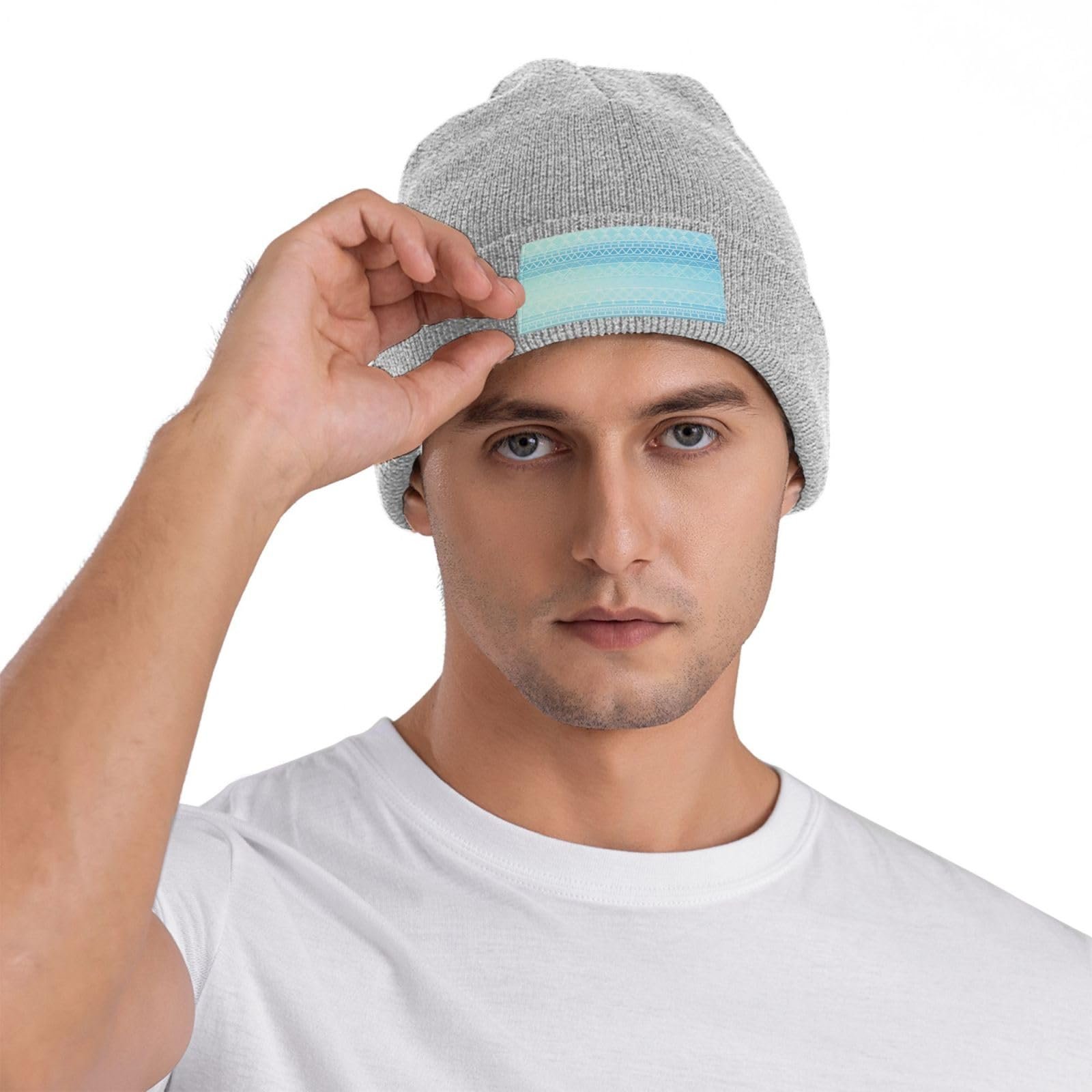 Шапка-біні з плавним градієнтом для жінок, тепла зимова в'язана Slouchy Skull Cap з манжетами, фото №8 Шапка-біні з плавним градієнтом для жінок, тепла зимова в'язана Slouchy Skull Cap з манжетами, фото №8