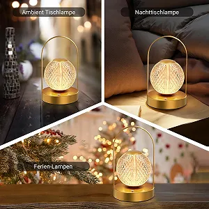 Настільна лампа EXTRASTAR LED куляста з ручкою, сенсорна, бездротова, USB-C. synthetic.ua - Фото 1