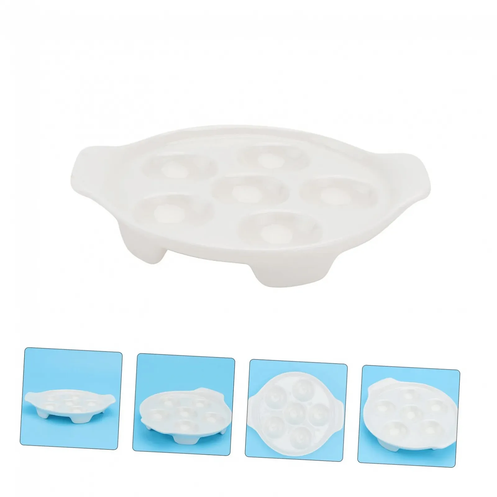 Форма для запекания улиток керамическая с отверстиями белый, фото №8