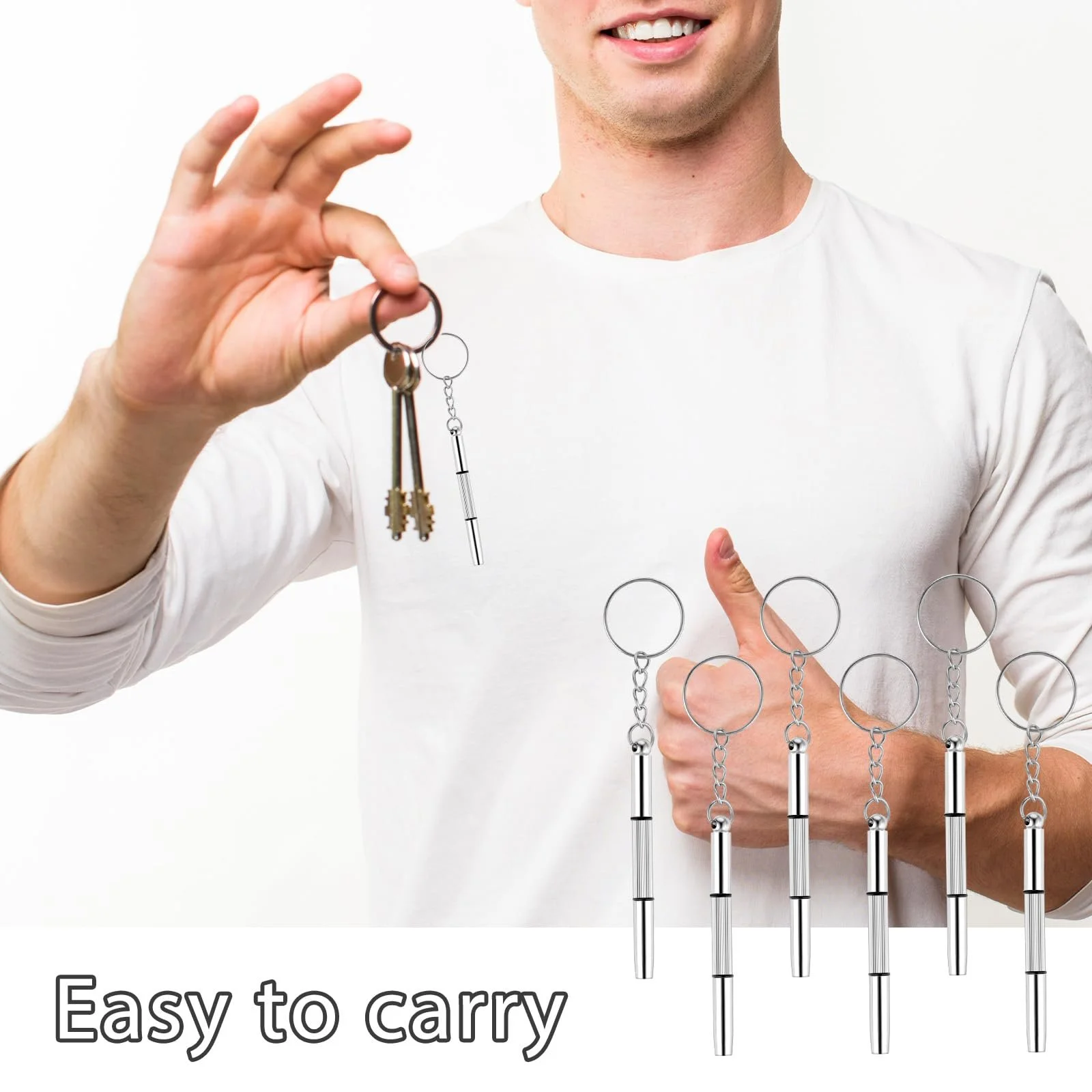 Набір simarro Mini 6 Precision Key Ring Стальний Сріблястий, фото №6