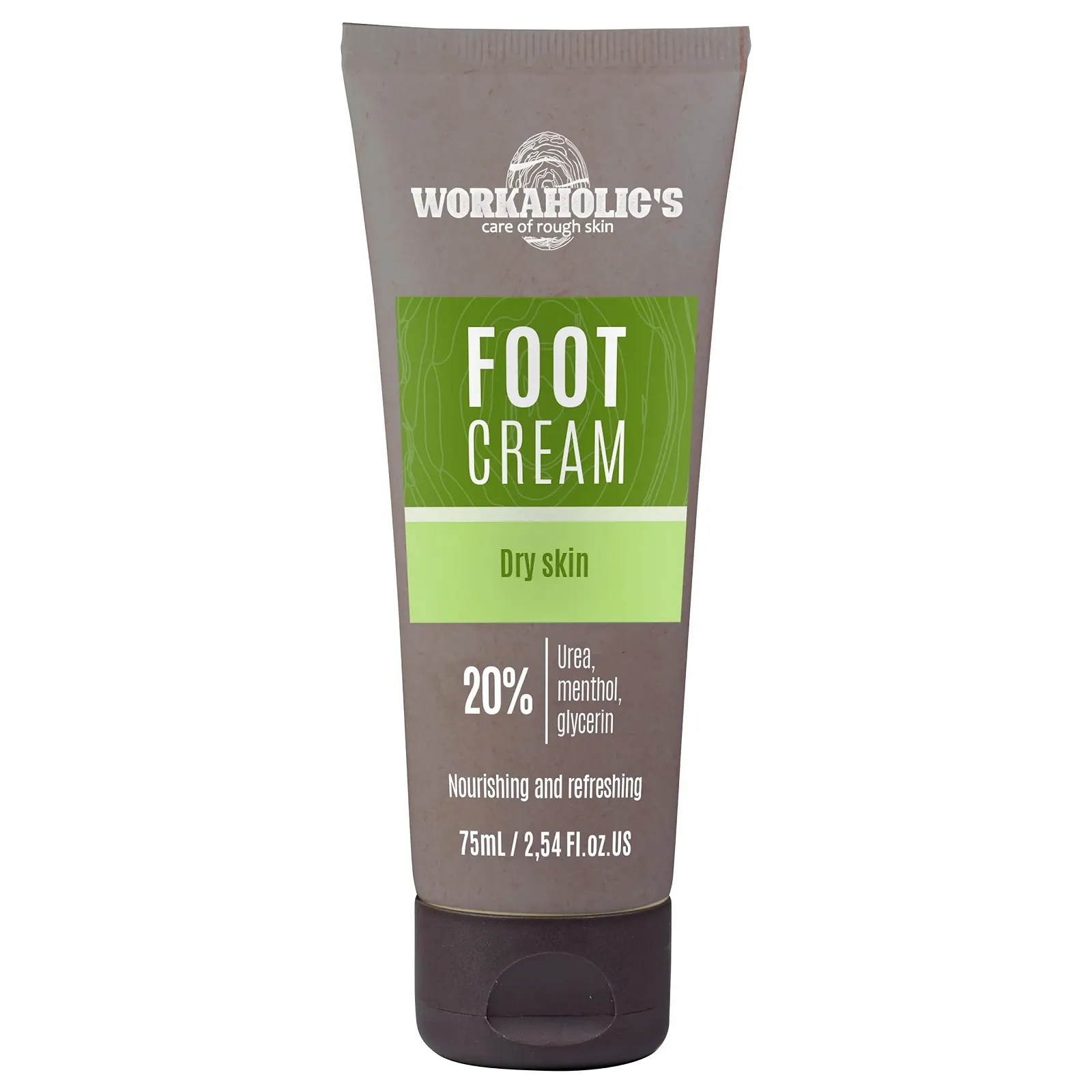 Крем для ног Workaholic's 20% мочевина глицерин ментол 75 мл, фото №1