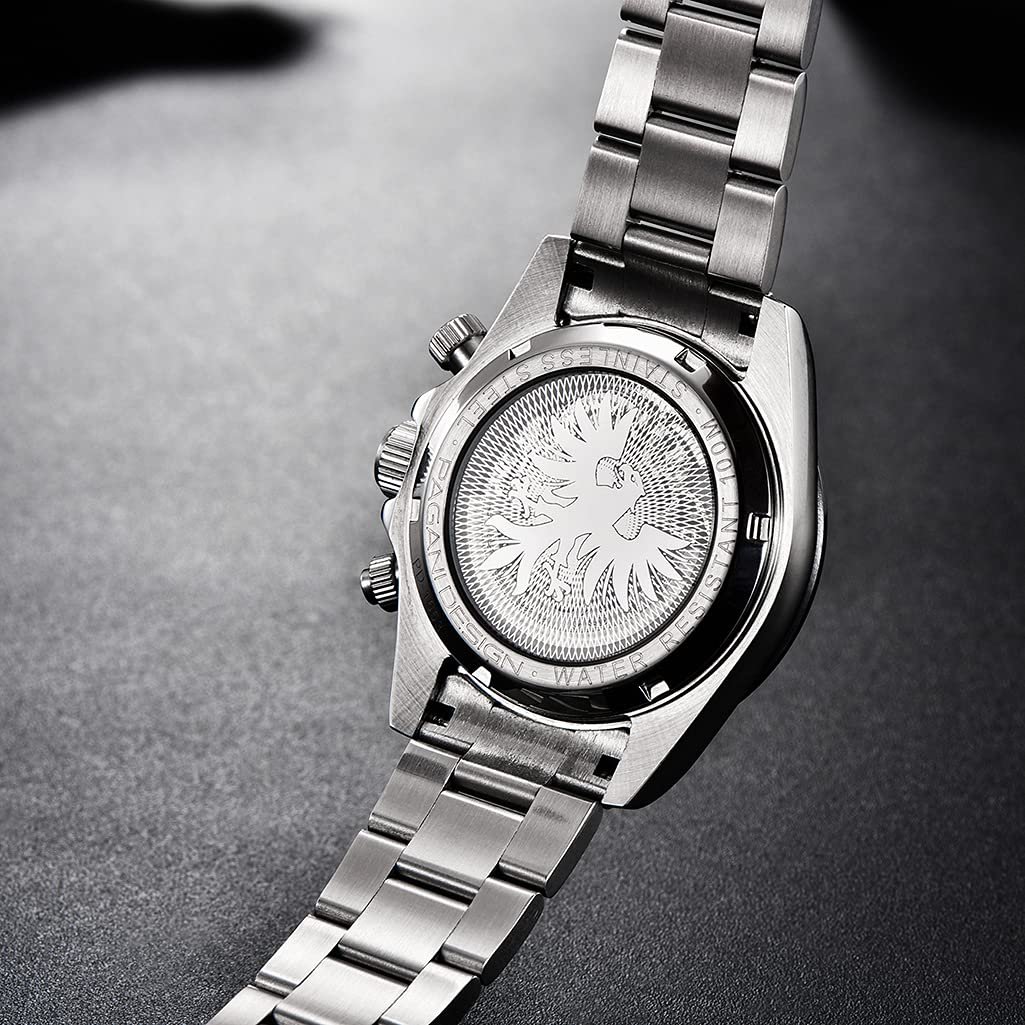 Pagani Design Автоматичний чоловічий годинник Jewel Rainbow Bezel Skeleton Dial з нержавіючої сталі, водонепроникний до 100 м, люмінесцентний багатофункціональний спортивний годинник-хронограф, фото №5