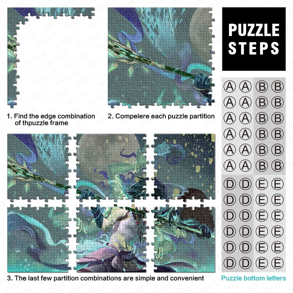 Пазл Genshin Impact Xiao 1000 деталей картонный для взрослых и подростков от 12 лет 26 x 38 см, фото №2