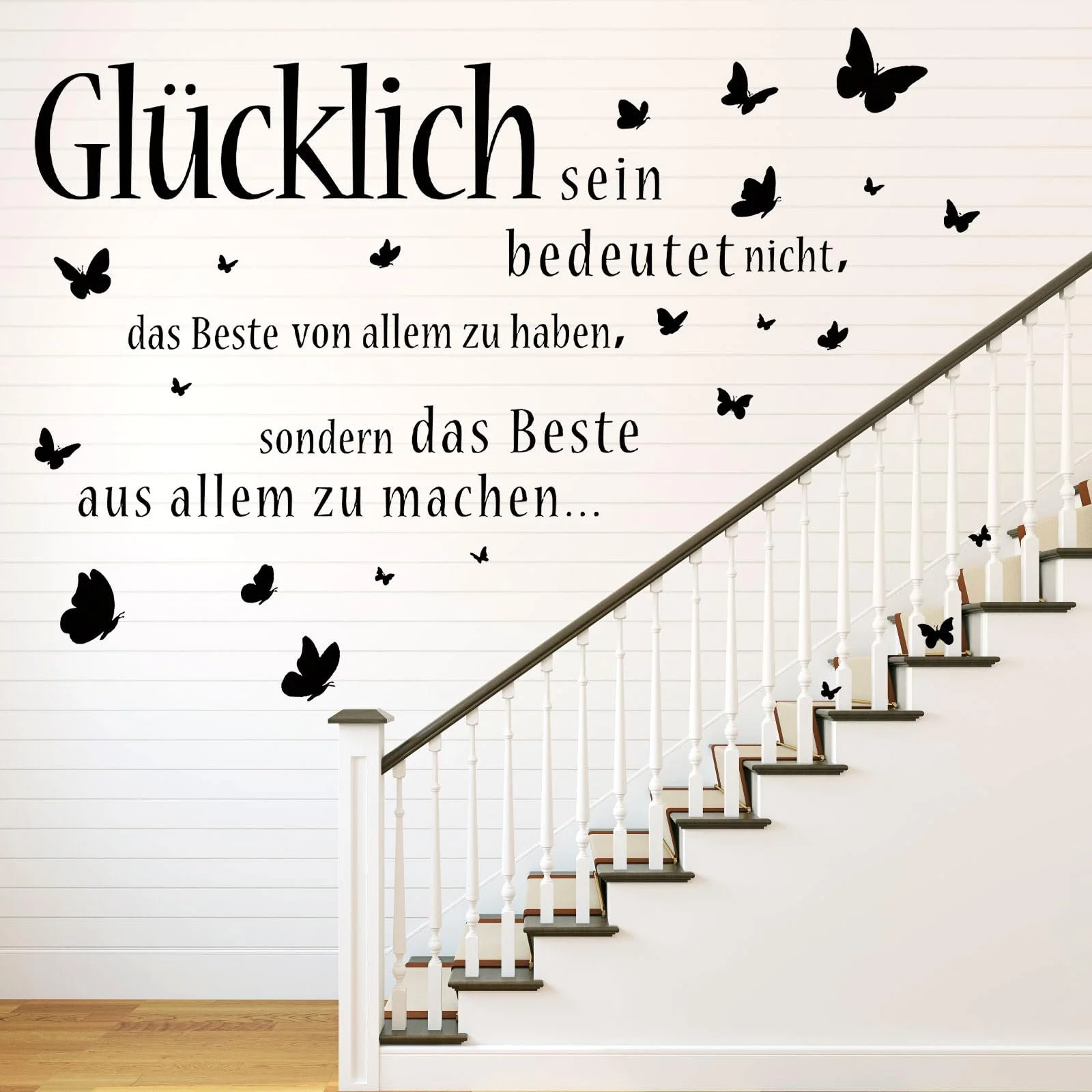 Наклейка на стіну Living Room Sayings Метелики Чорний 90 x 30 см, фото №4