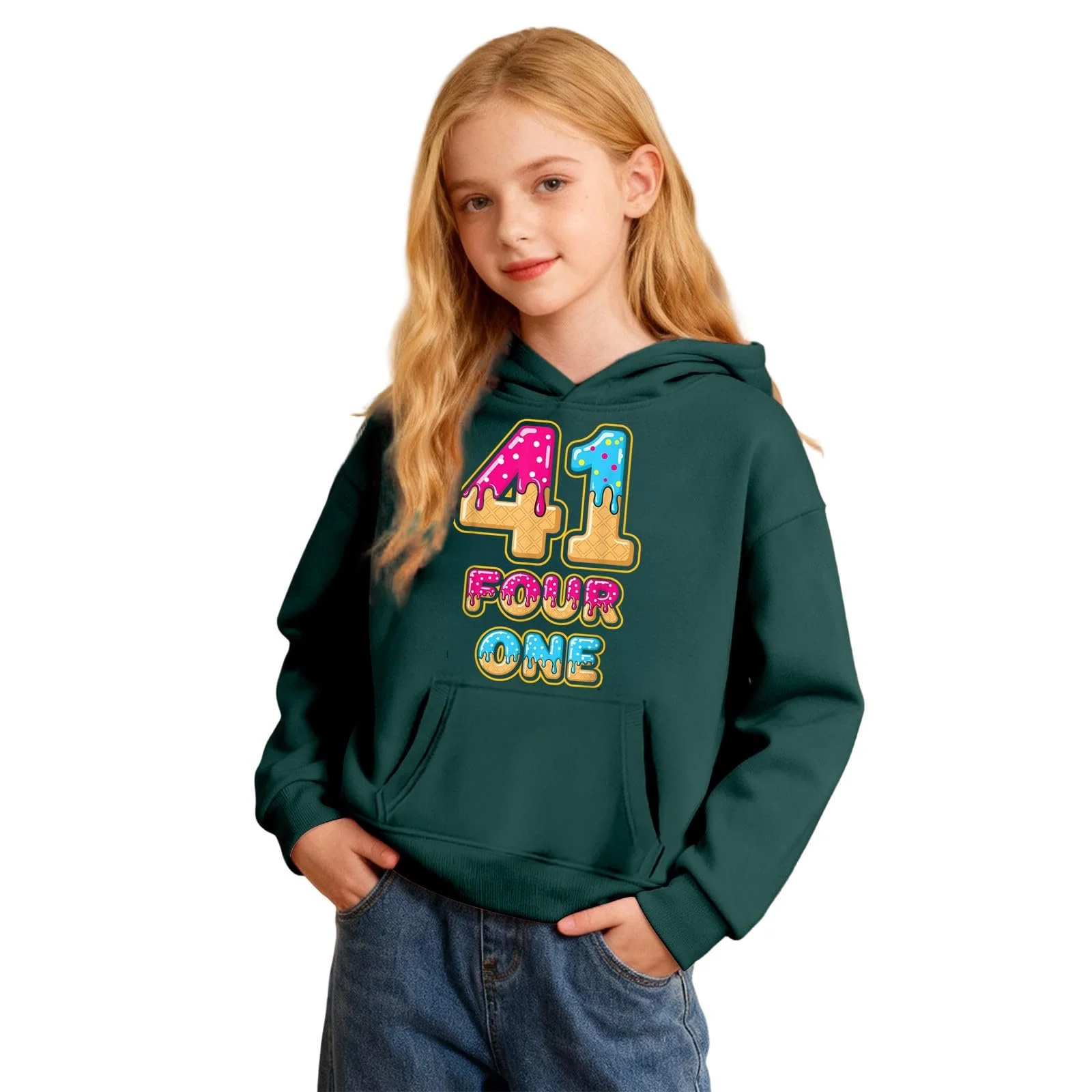 Детское худи с графическим принтом, мягкий флис для девочек и мальчиков, фото №2