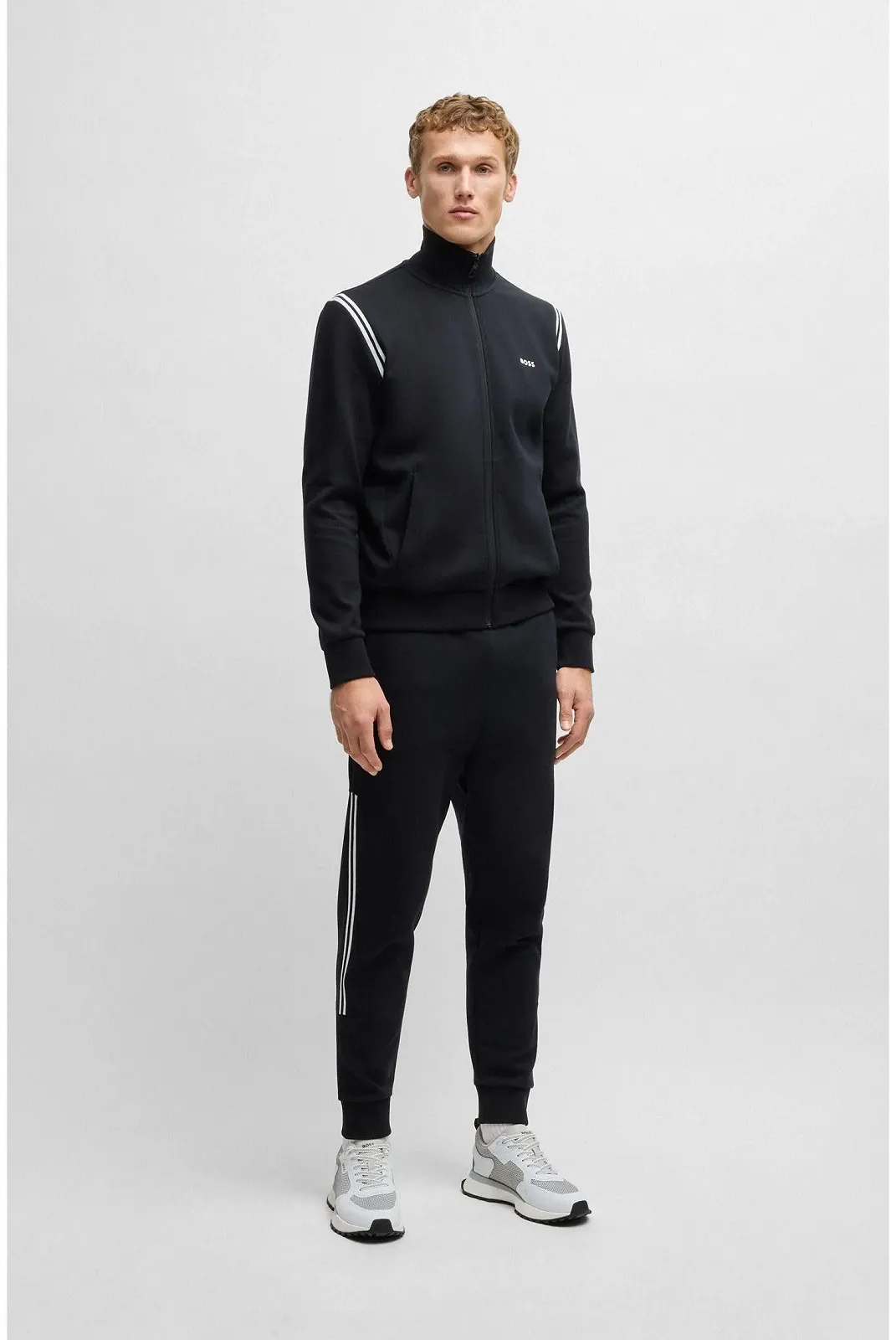 Кросівки BOSS Jonah Runn Чоловічі З різних матеріалів з сіткою та логотипами, фото №3