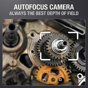 Ендоскоп Teslong Auto Focus з підсвічуванням, 8.5 мм, ендоскоп з обертовою головкою, рухома головка, 5.0-дюймовий РК-екран, камера для інспекції з LED (1.55 метри) synthetic.ua - Фото 1