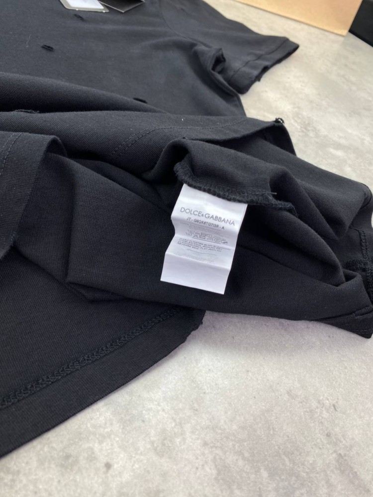 Футболка черная Dolce Gabbana f633, фото №7