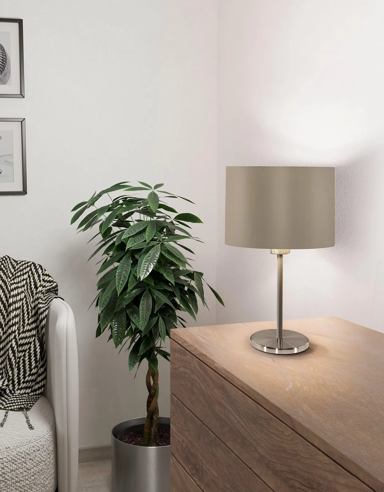 Настольная лампа Eglo Maserlo серо-коричневая, фото №2