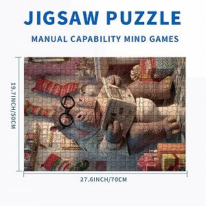 Пазл Бегемот с газетой в туалете 1000 элементов 50 x 70 см synthetic.ua - Фото 1