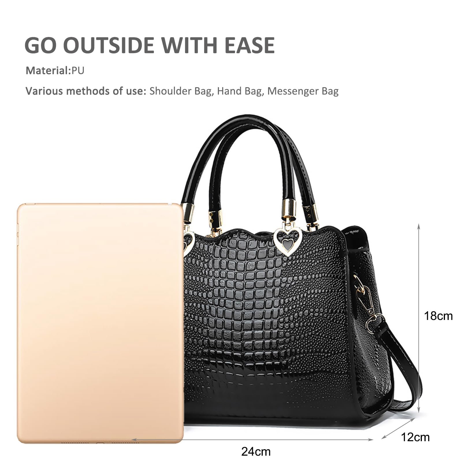 Сумка жіноча NICOLE & DORIS Крокодил, зі штучної шкіри, фото №5 Сумка жіноча NICOLE & DORIS Крокодил, зі штучної шкіри, фото №5