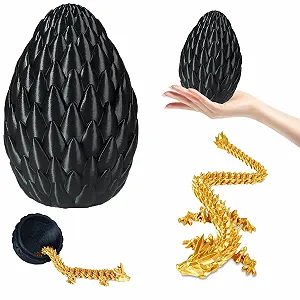 Фигурка 3D дракон с яйцом AHEJIOO 3D Dragon Egg Mystical Dragon черная - Фото 1