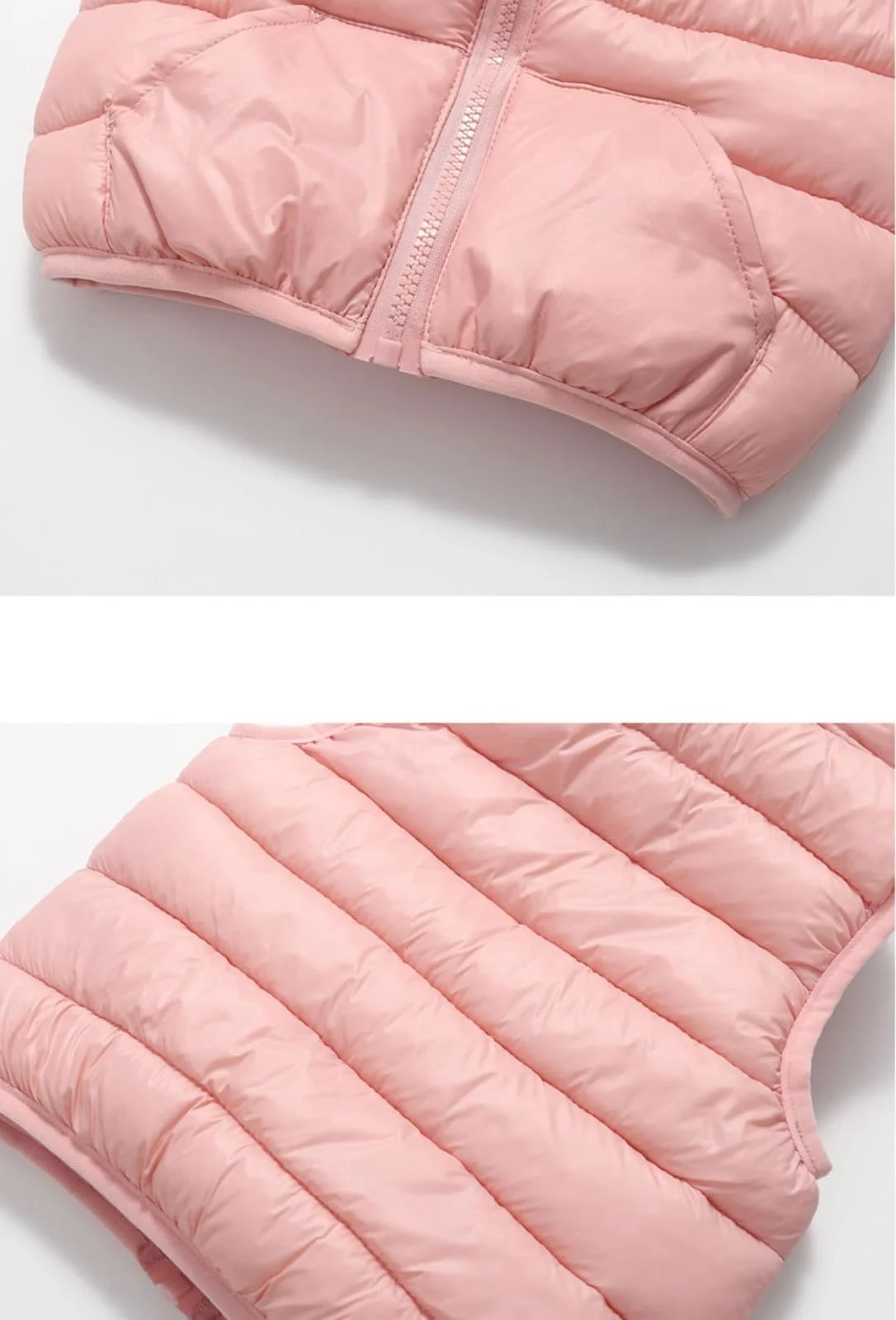 Утепленная жилетка Generisch Легкая зимняя для мальчиков и девочек Безрукавка Жилеты Комфортная жилетка с капюшоном Пуховая жилетка Осенняя зимняя переходная жилетка Школа Спорт, фото №7