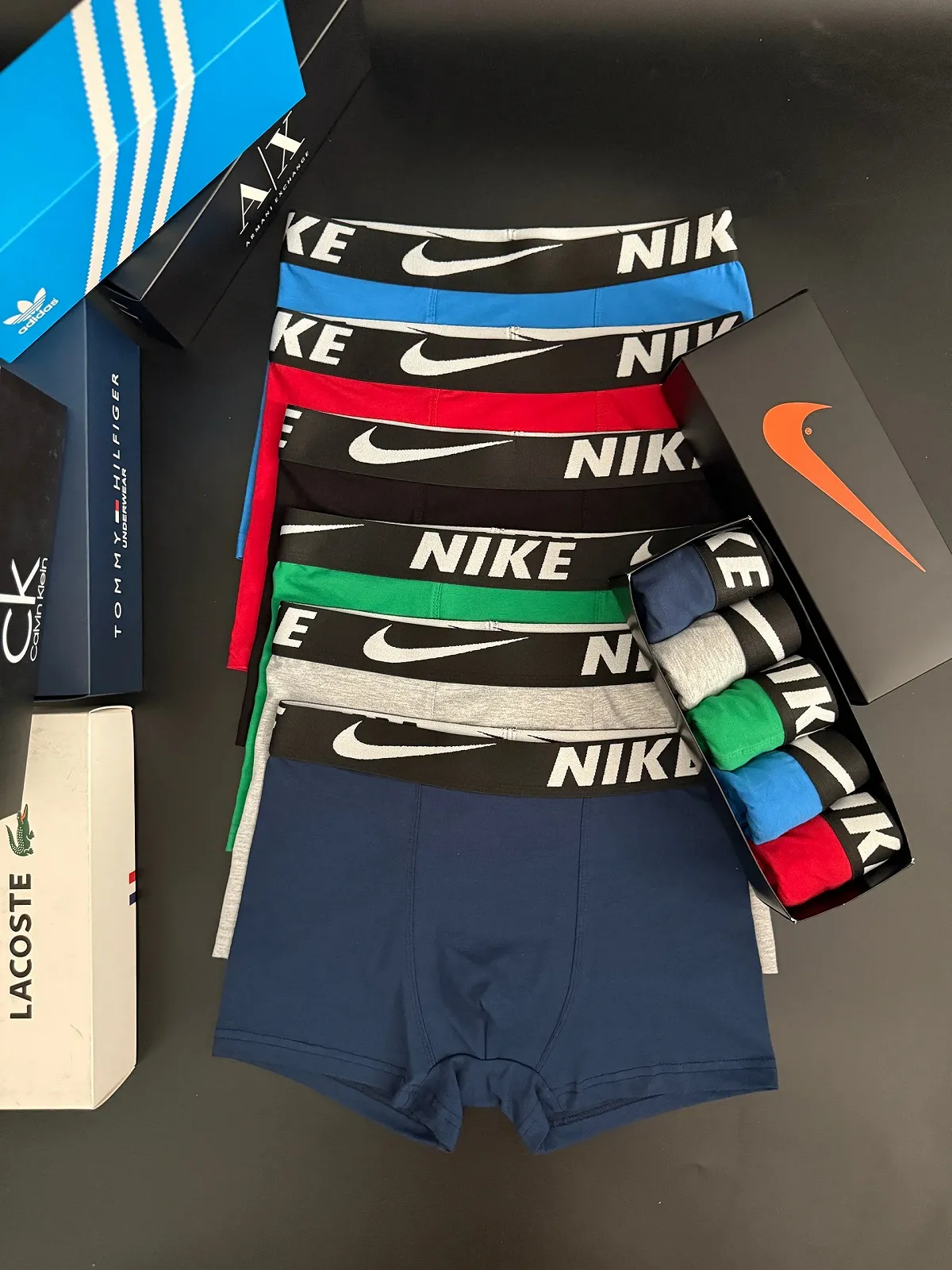 Чоловічі труси боксери комплект NIKE різнокольорові, фото №3