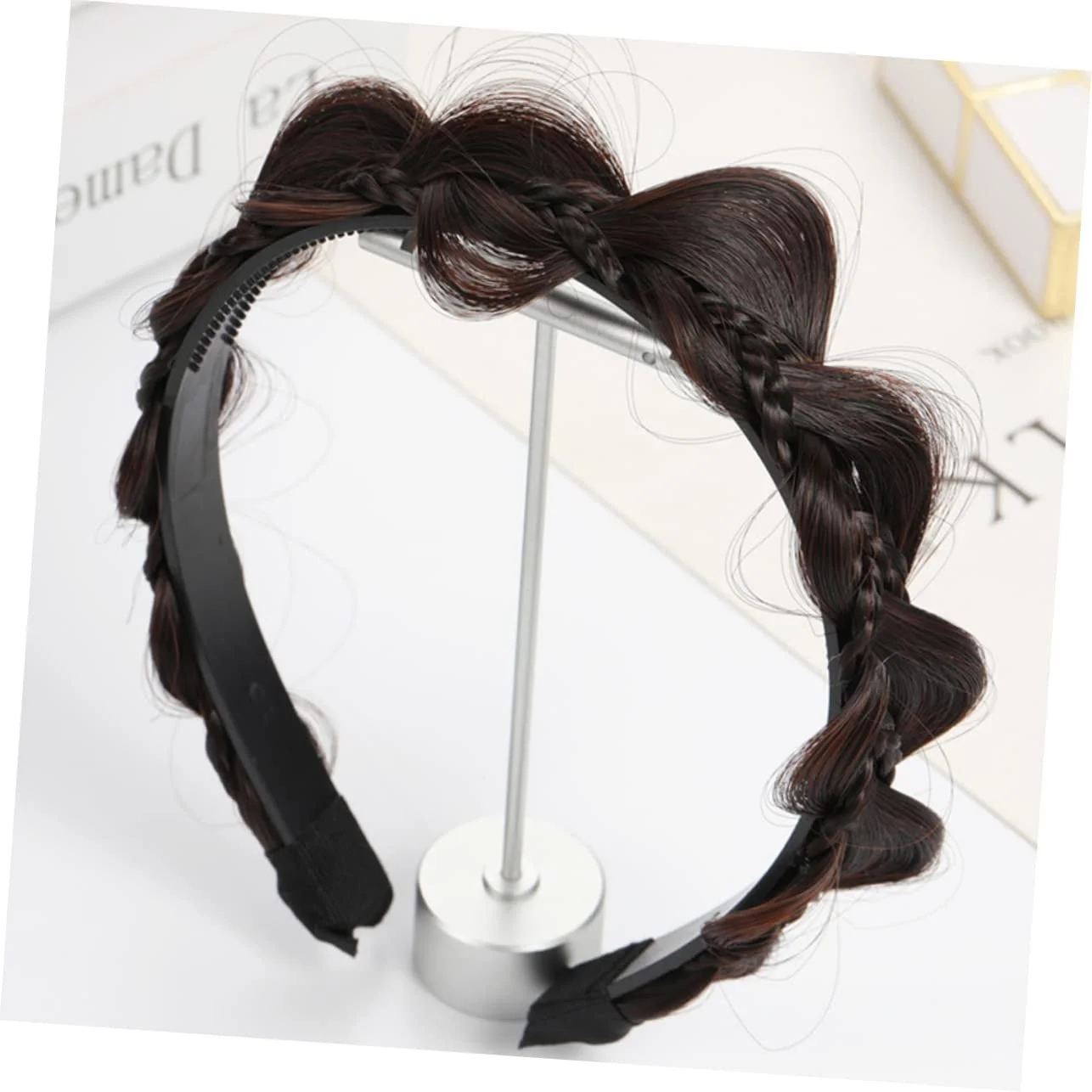 Обруч для волосся Плетінка FRCOLOR Ялинка Чорний, фото №5 Обруч для волосся Плетінка FRCOLOR Ялинка Чорний, фото №5