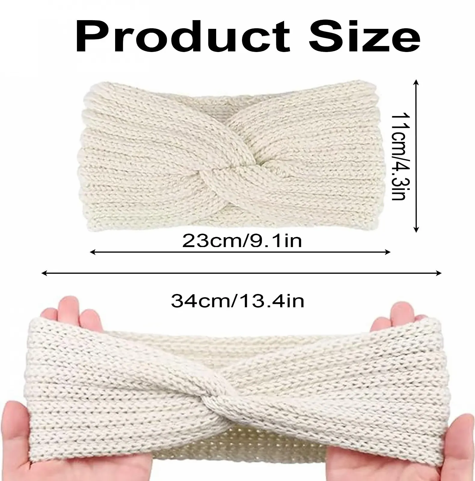 Набір з 4-х зимових теплих в'язаних пов'язок на голову для жінок, фото №2 Набір з 4-х зимових теплих в'язаних пов'язок на голову для жінок, фото №2