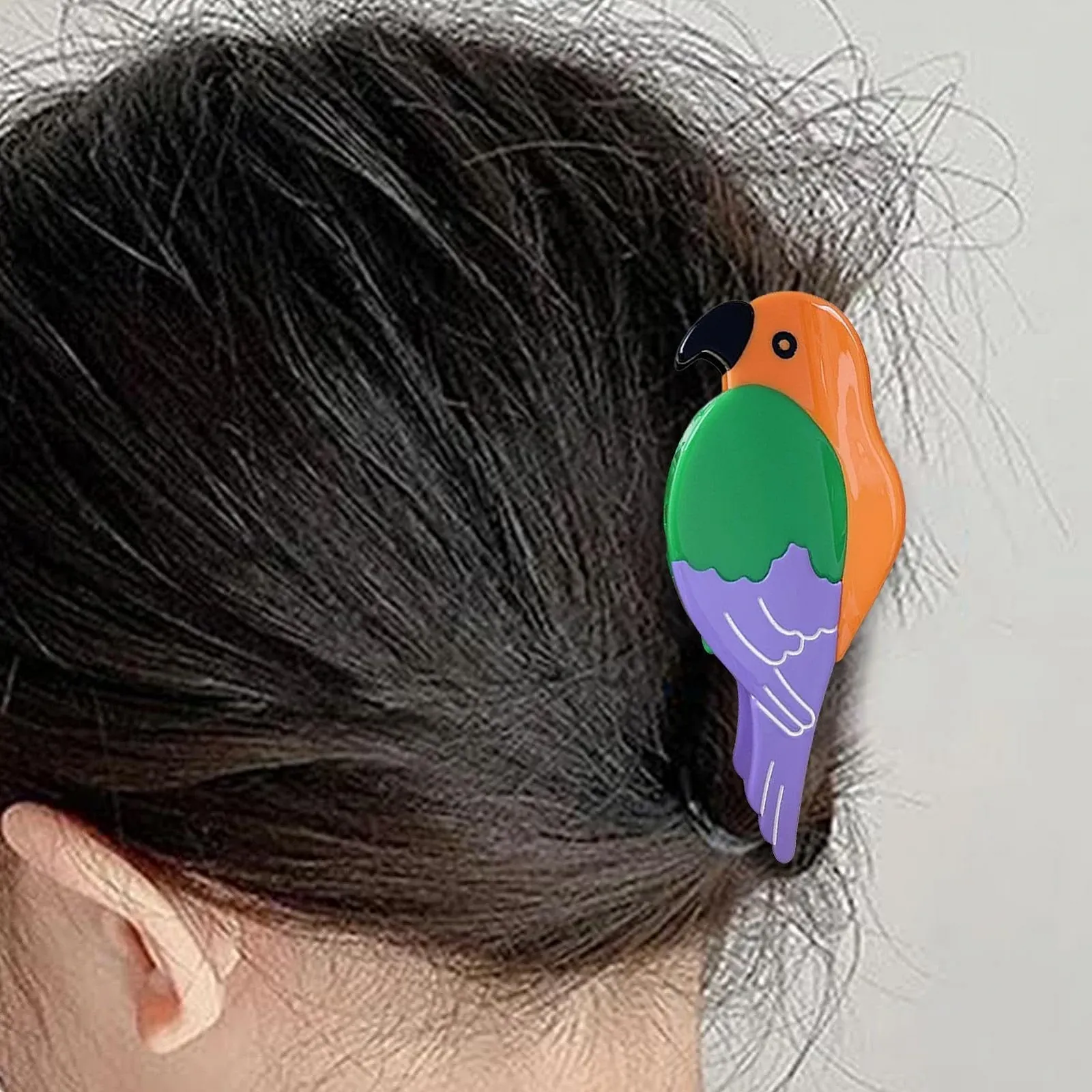 Заколка для волос Ацетат Попугай - Заколка для волос из ацетата в форме попугая, милая заколка для волос в виде птицы, аксессуары для коротких волос, тонких волос, густых волос, фото №9 Заколка для волос Ацетат Попугай - Заколка для волос из ацетата в форме попугая, милая заколка для волос в виде птицы, аксессуары для коротких волос, тонких волос, густых волос, фото №9