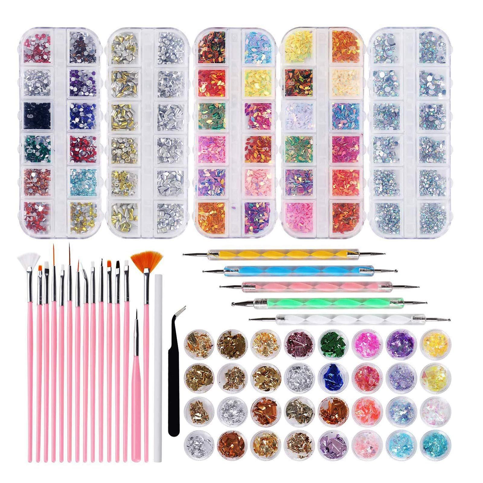 Набор инструментов для дизайна ногтей для страз, драгоценных камней, кристаллов, кисточек для рисования, фото №1