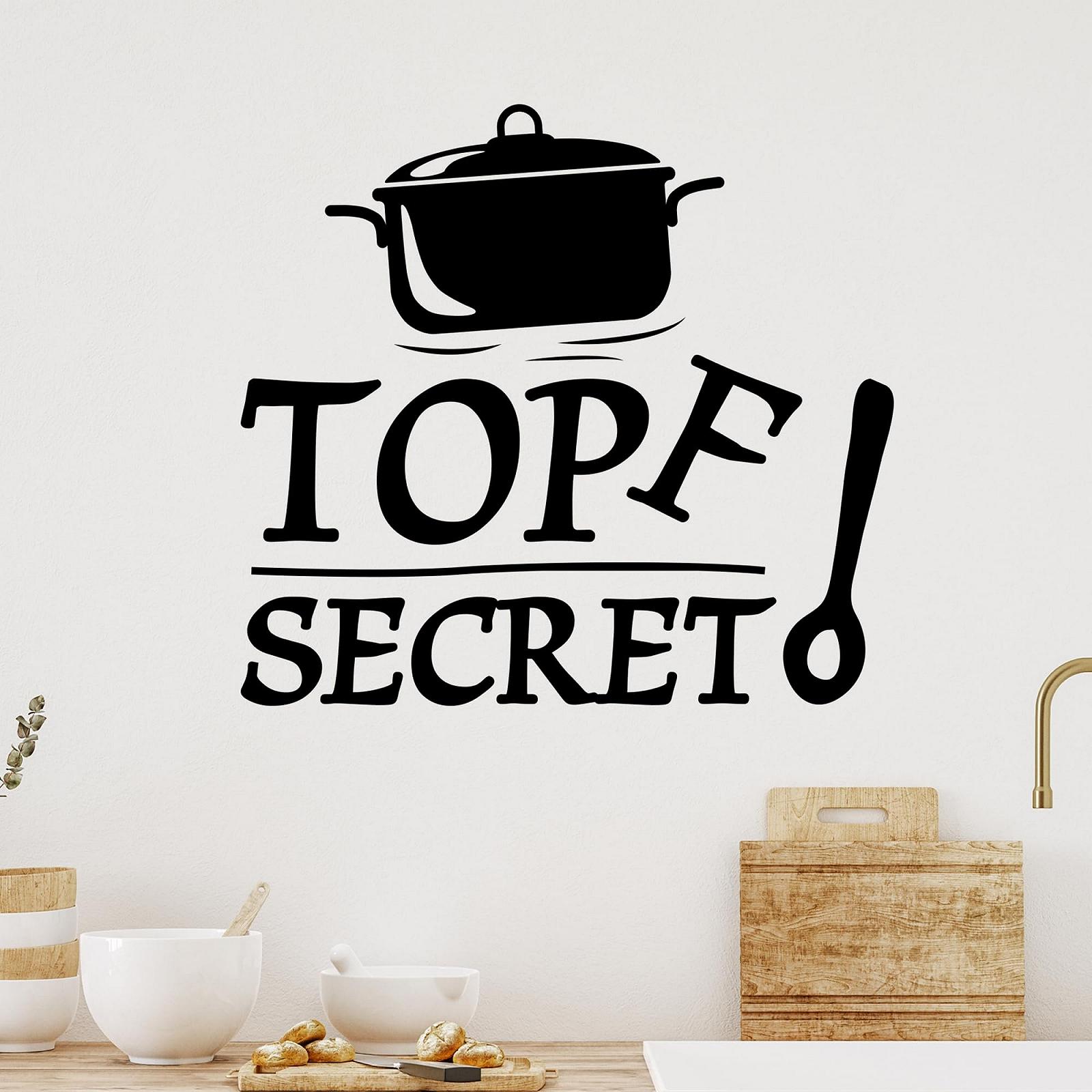 Наклейка на стіну GRAZDesign Pot Secret Кухонна Смішна Самоклеюча 33 x 30 см 063 Лаймово-зелена, фото №1