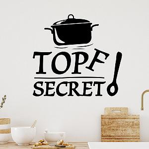 Наклейка на стіну GRAZDesign Pot Secret Кухонна Смішна Самоклеюча 33 x 30 см 063 Лаймово-зелена - Фото 1