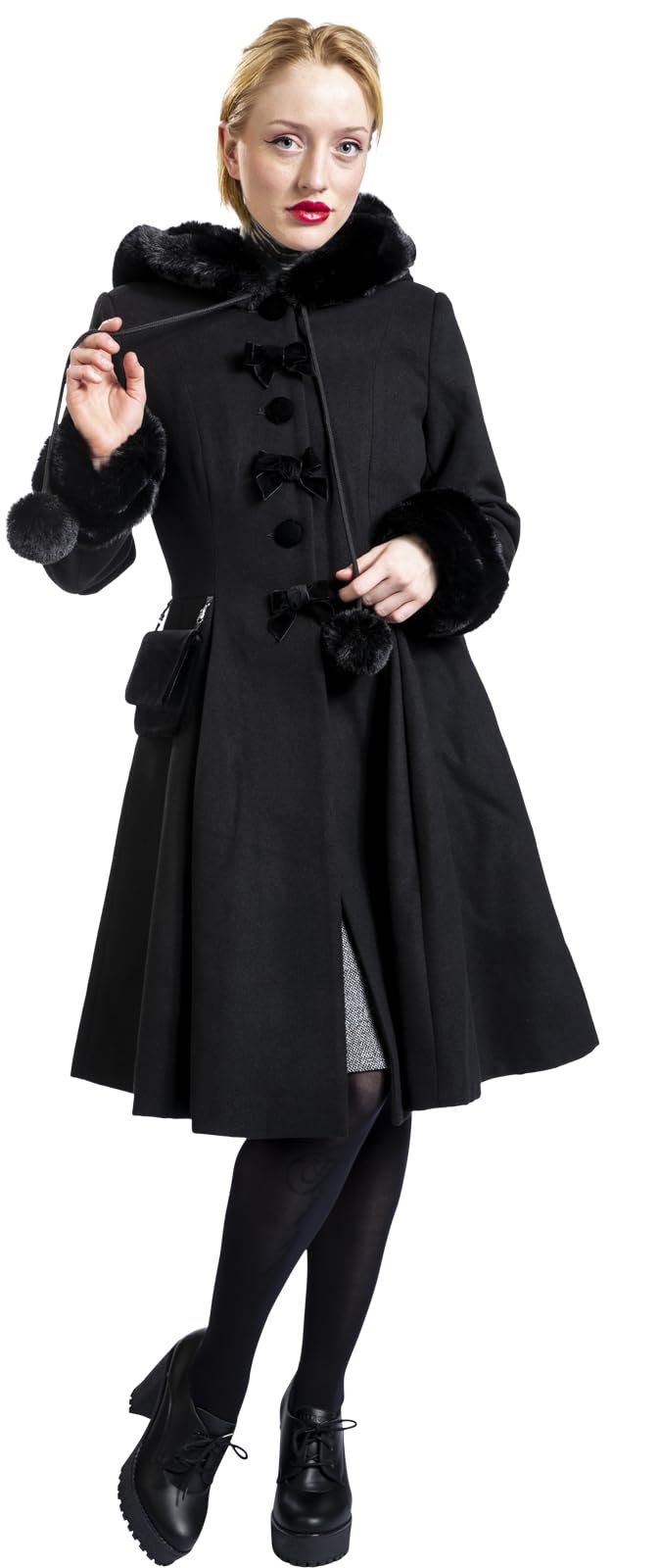 Пальто Hell Bunny Oita Жіноче Чорний Gothic, фото №5 Пальто Hell Bunny Oita Жіноче Чорний Gothic, фото №5