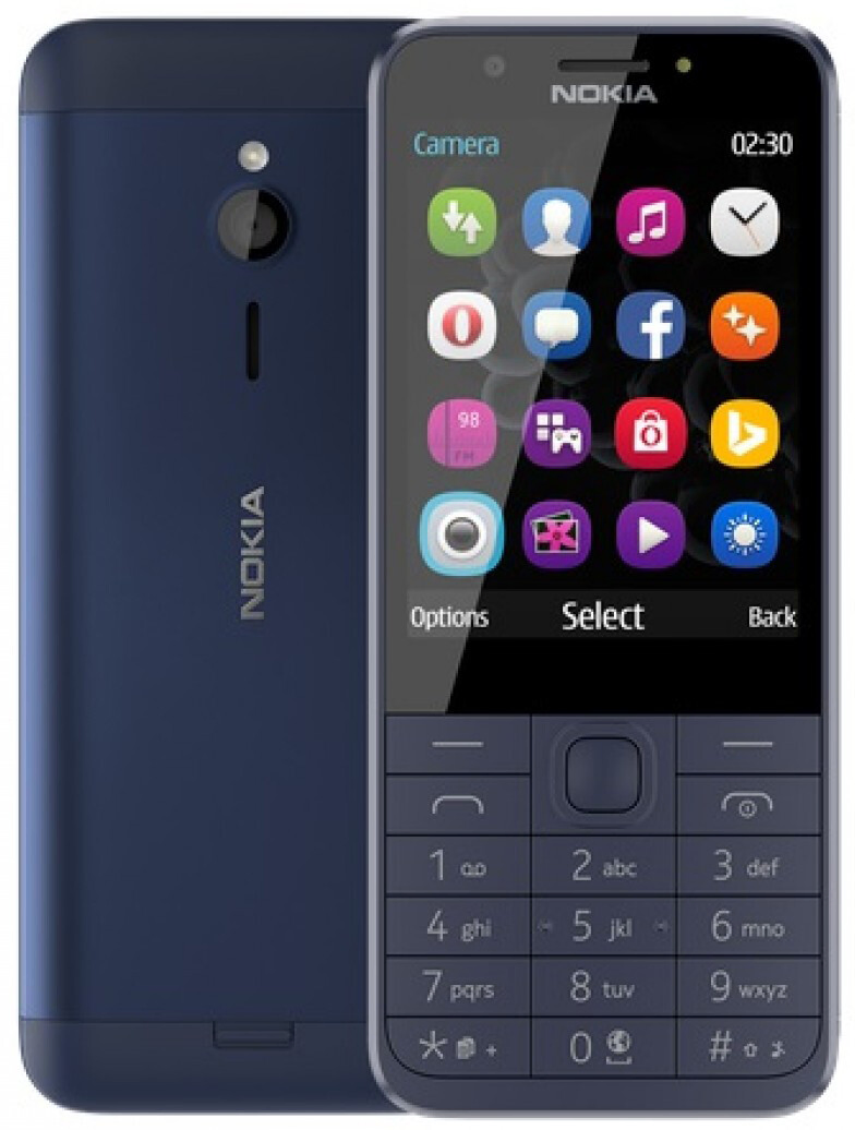 Телефон 2.8" Nokia 230 / 16Mb / 2G / 2-SIM / Bluetooth 3.0 / FM / SD-слот / Камера 2Мп / 1200мАг / Ліхтарик / Селфі-камера 2Мп / S30+ / Англійська клавіатура / Темно-синій (A00026938), фото №1 Телефон 2.8" Nokia 230 / 16Mb / 2G / 2-SIM / Bluetooth 3.0 / FM / SD-слот / Камера 2Мп / 1200мАг / Ліхтарик / Селфі-камера 2Мп / S30+ / Англійська клавіатура / Темно-синій (A00026938), фото №1