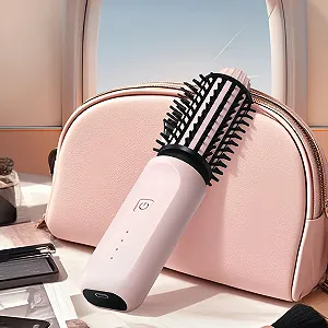 Щітка-випрямляч Curling Brush Акумуляторна Портативна Керамічна synthetic.ua - Фото 1