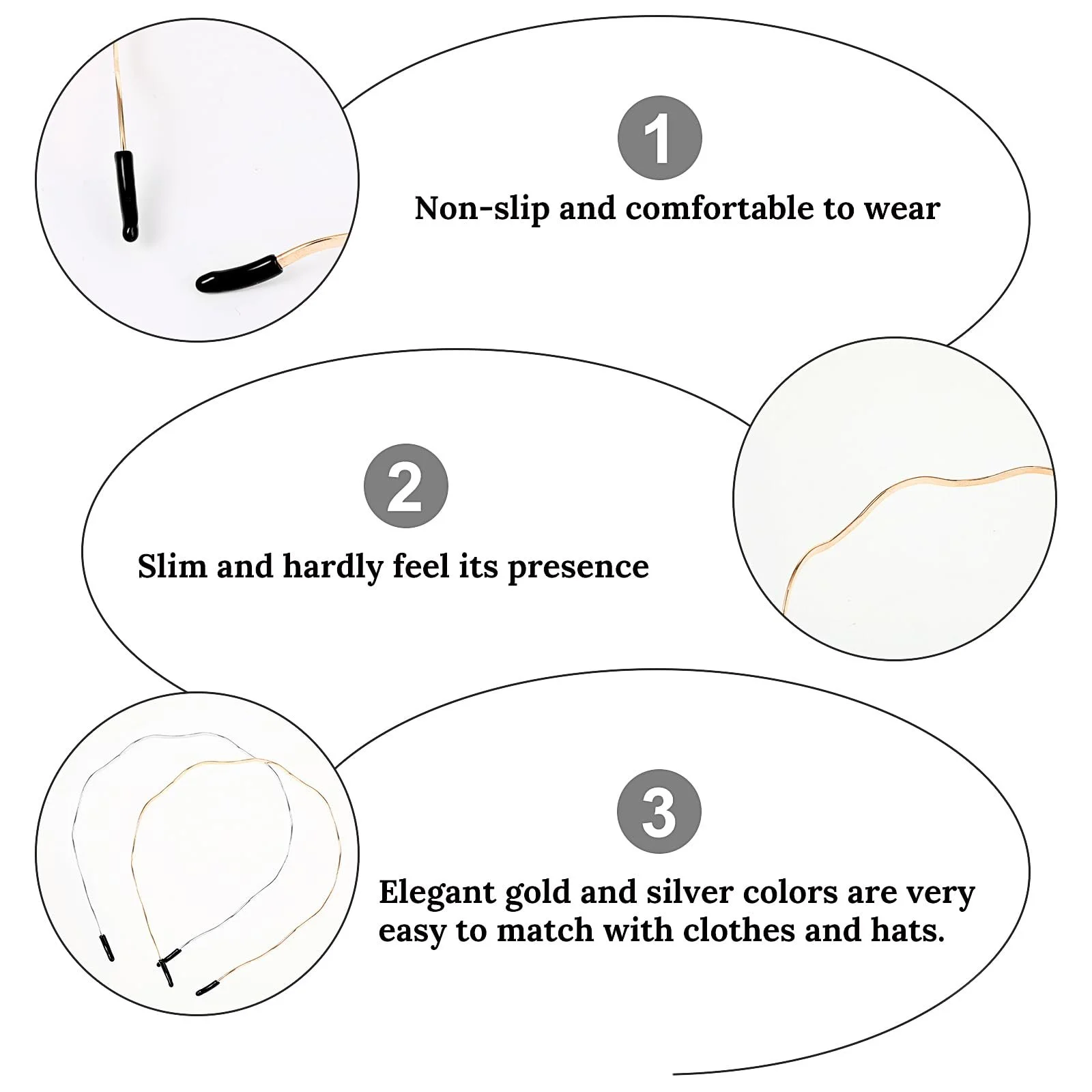 Набір жіночих обручів для волосся 4 шт., фото №3