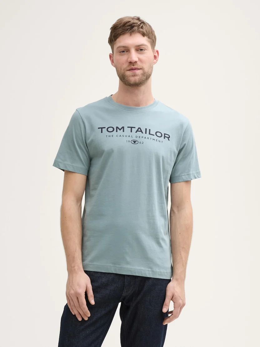 Футболка Printed  1045773-27475 Tom Tailor Блакитний 2XL, фото №1